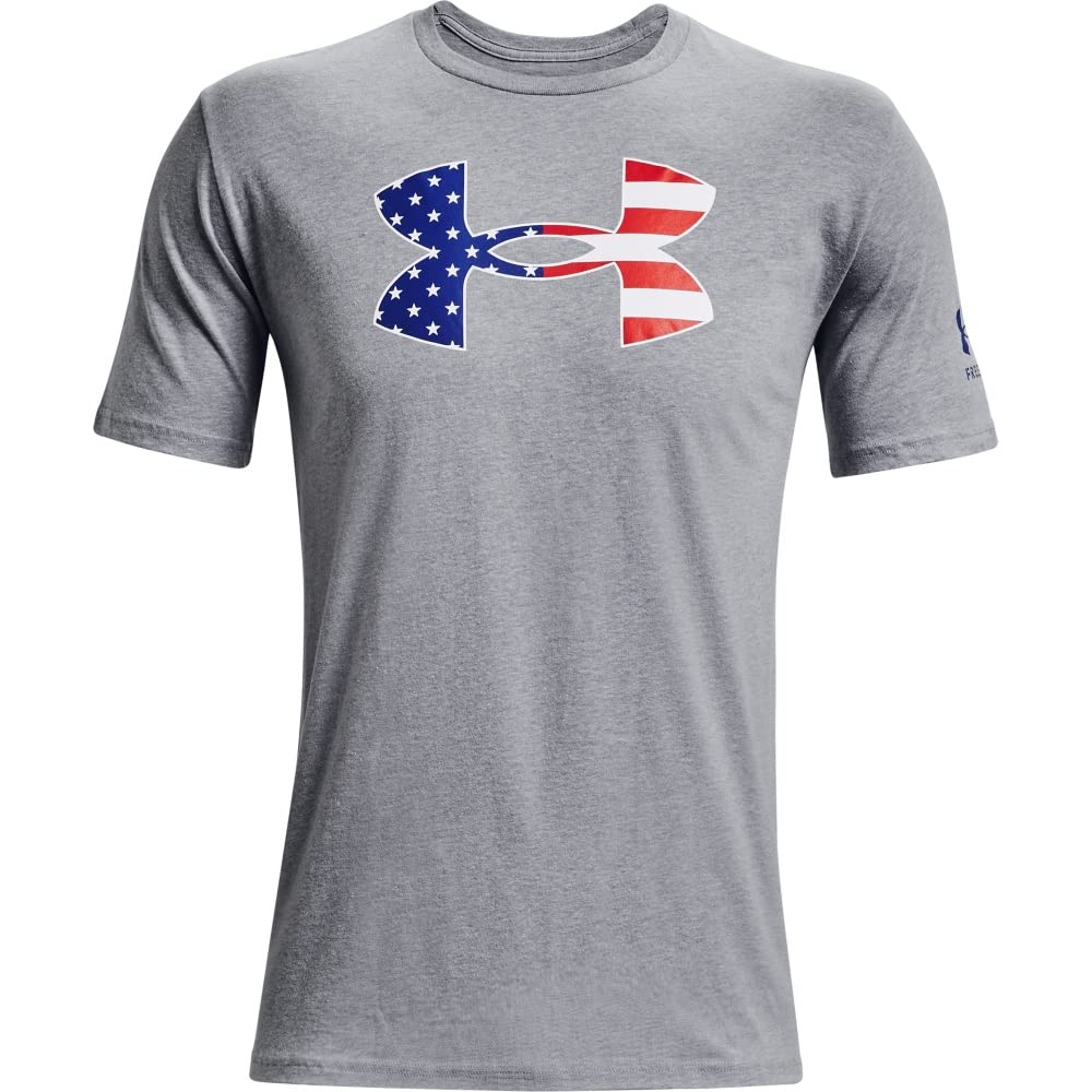 Under Armour Men's New Freedom BFL T-Shirt, Steel Light Heather (035)/Royal, XX-Large