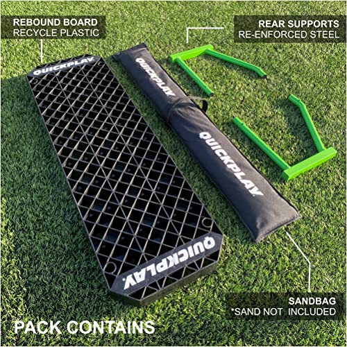 QUICKPLAY Replay Station Soccer Rebound Board - Portable Dual Surface Soccer Rebounder with Adjustable Angle - Soccer Training Equipment for Control, Passing Practice (Replay Station XL)