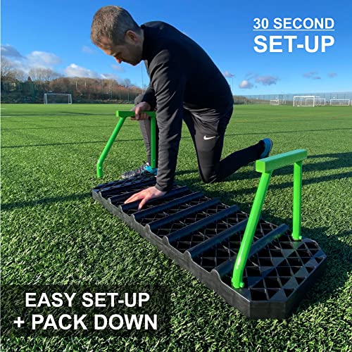 QUICKPLAY Replay Station Soccer Rebound Board - Portable Dual Surface Soccer Rebounder with Adjustable Angle - Soccer Training Equipment for Control, Passing Practice (Replay Station XL)