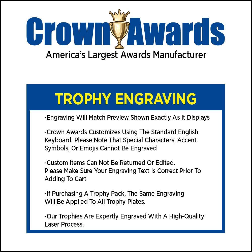 Crown Awards Gold Cup Trophies with Custom Engraving, 5.75" Personalized Gold Swirl Cup Achievement Trophy On Black Base 1 Pack Prime