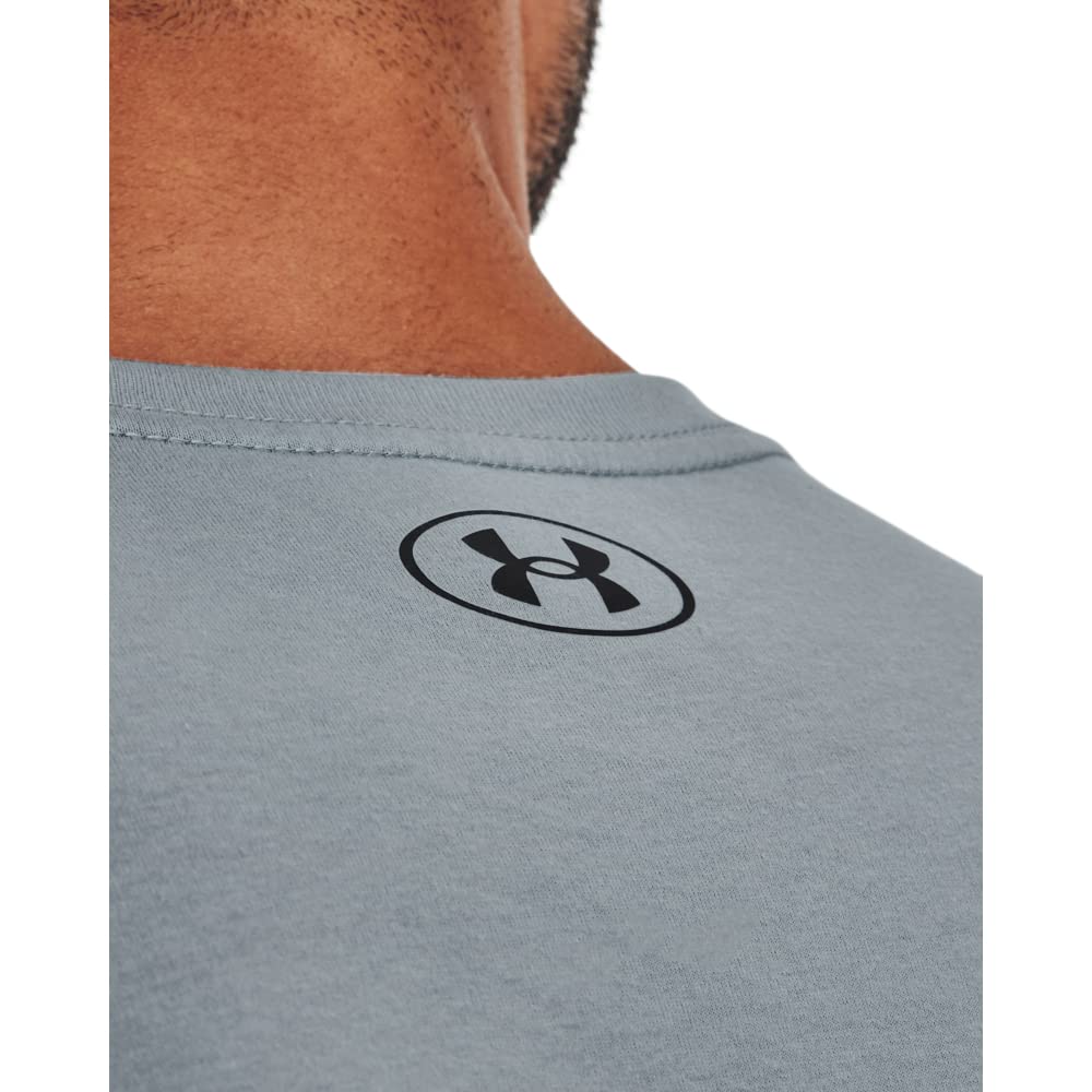 Under Armour Men's Sportstyle Left Chest Short-Sleeve T-Shirt, (465) Harbor Blue/Black/Black, Small