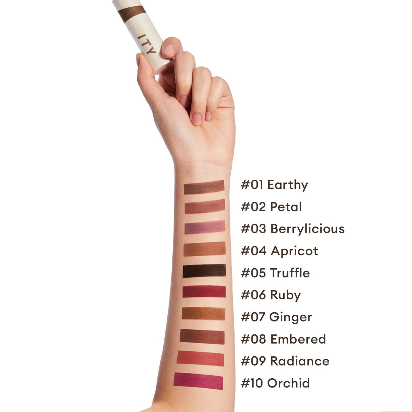ITY Velvet Matte Finish Lip Stain-Mousse Textured Lip Clay, Nude Shade, Conceals Lip Lines, Rich Pigment Lip Tint Lipsticks, 0.14 oz (4g) in Berrylicious