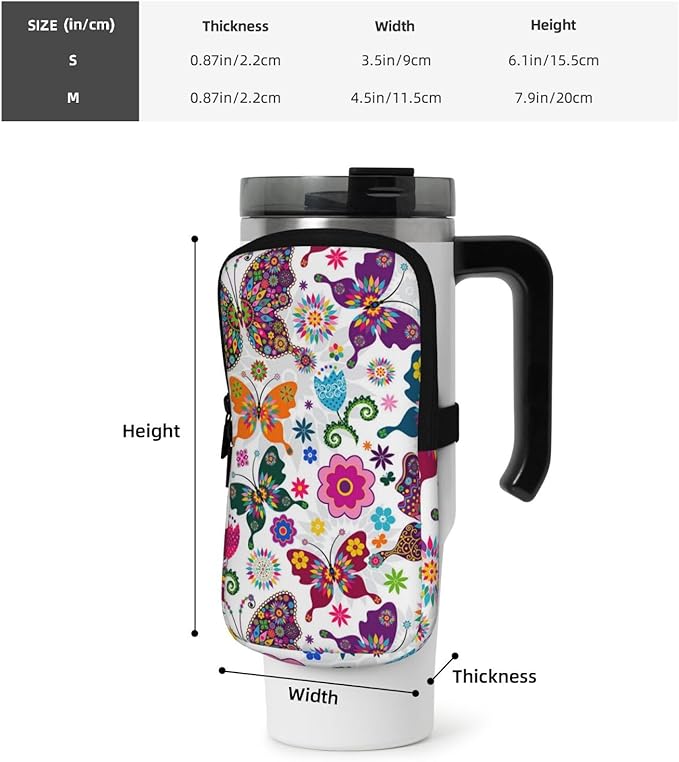 Galaxy Mandala Water Bottle Pouch for Stanley Cup 40oz 30oz,Personalized Gym Purse for Men Women, Tumbler Pouch with Versatile Pocket Water Bottle Bag for Cards, Keys, Phone