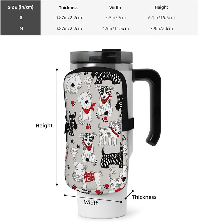 Water Bottle Pouch for Stanley Cup 40oz 30oz,Personalized Gym Purse for Men Women, Tumbler Pouch with Versatile Pocket Water Bottle Bag for Cards, Keys, Phone Botanical Leaf