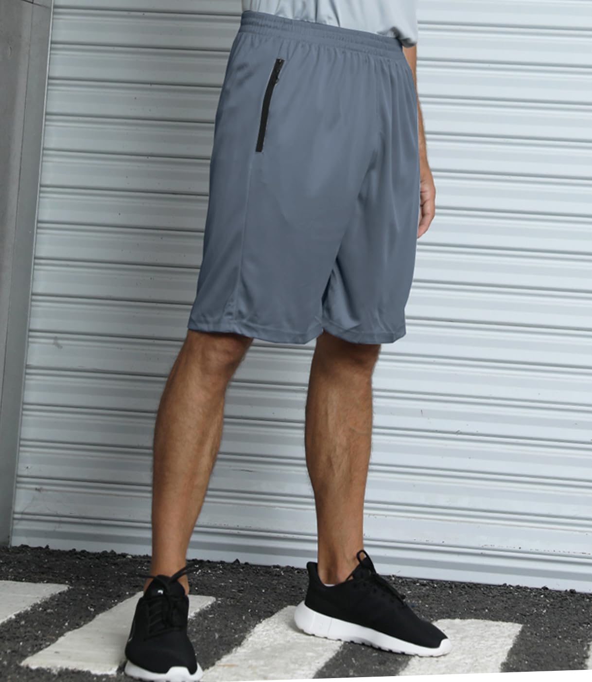 RPOVIG Men's Workout Shorts Sets 5 Pack with Zippered Pockets Basketball Gym Activewear Athletic Mesh Shorts