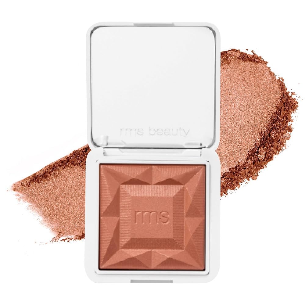 RMS Beauty ReDimension Hydra Powder Blush - Powder Gel Blush for Cheeks, Blush Cream, Cream Blush Makeup Shimmer Blush Powder Cheek Tint, Face Blushes