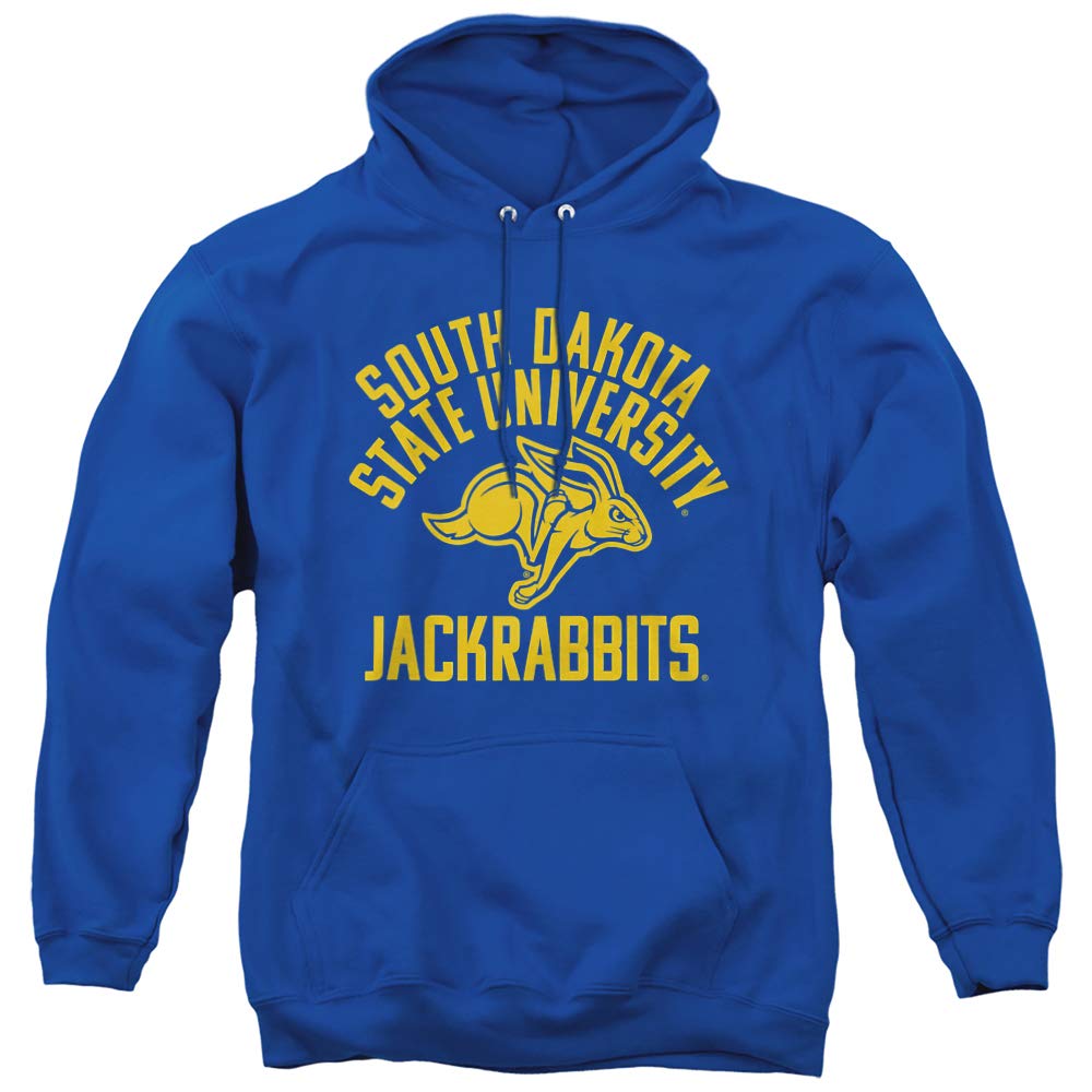 South Dakota State University Official One Color Jackrabbits Unisex Adult Pull-Over Hoodie, Royal Blue, 2X-Large