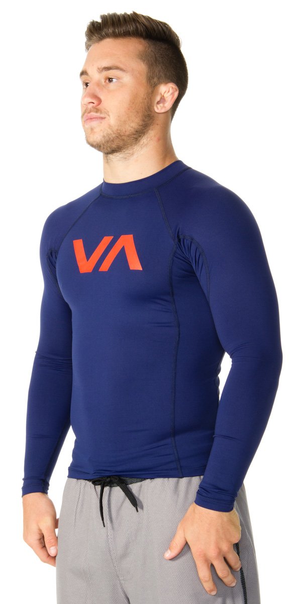 RVCA Men's VA Rash Guard, Midnight, Medium