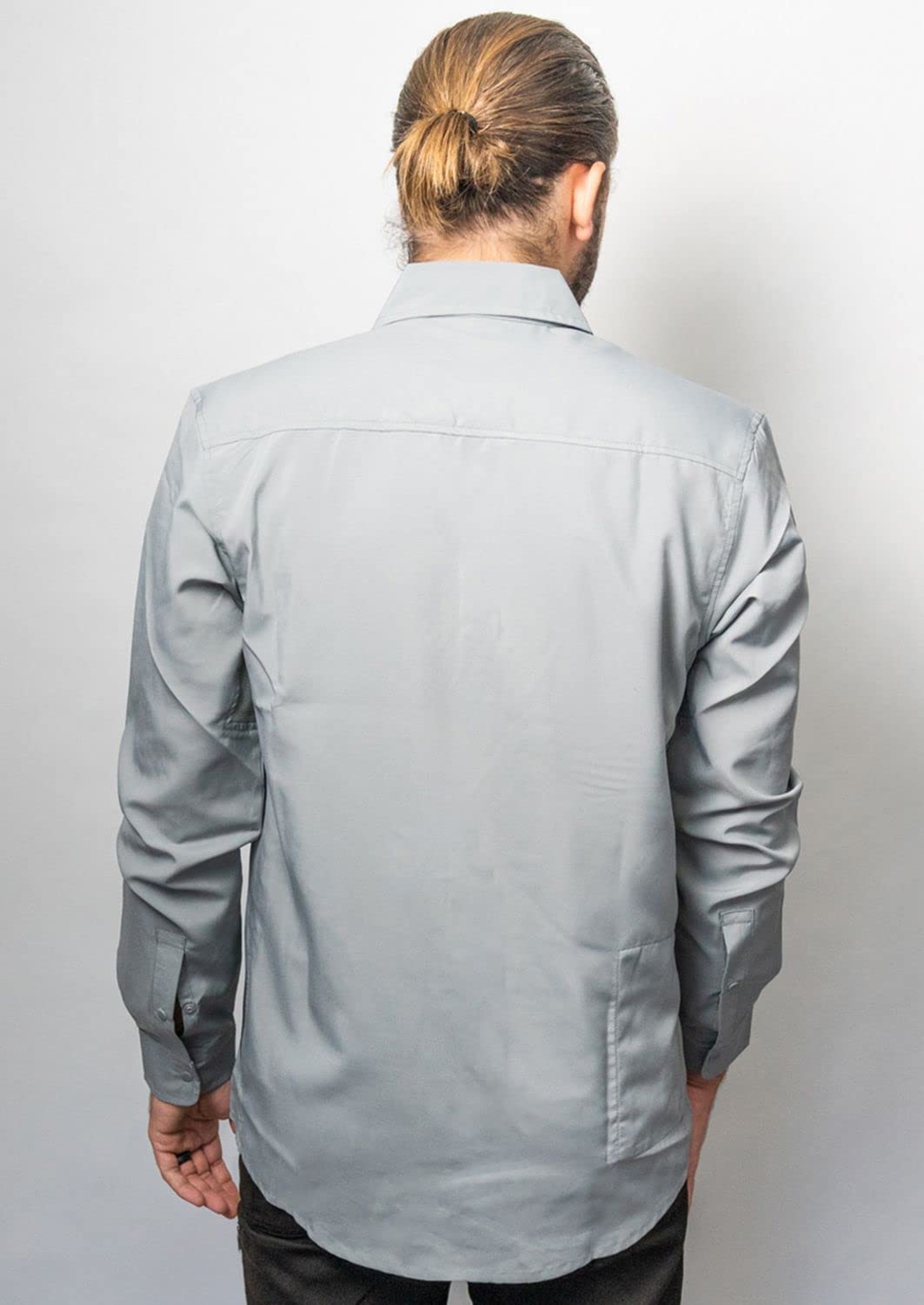 Club Ride Apparel Protocol Long Sleeve Cycling Jersey - Men's Snap Down Biking Top - Ultimate Grey - XL