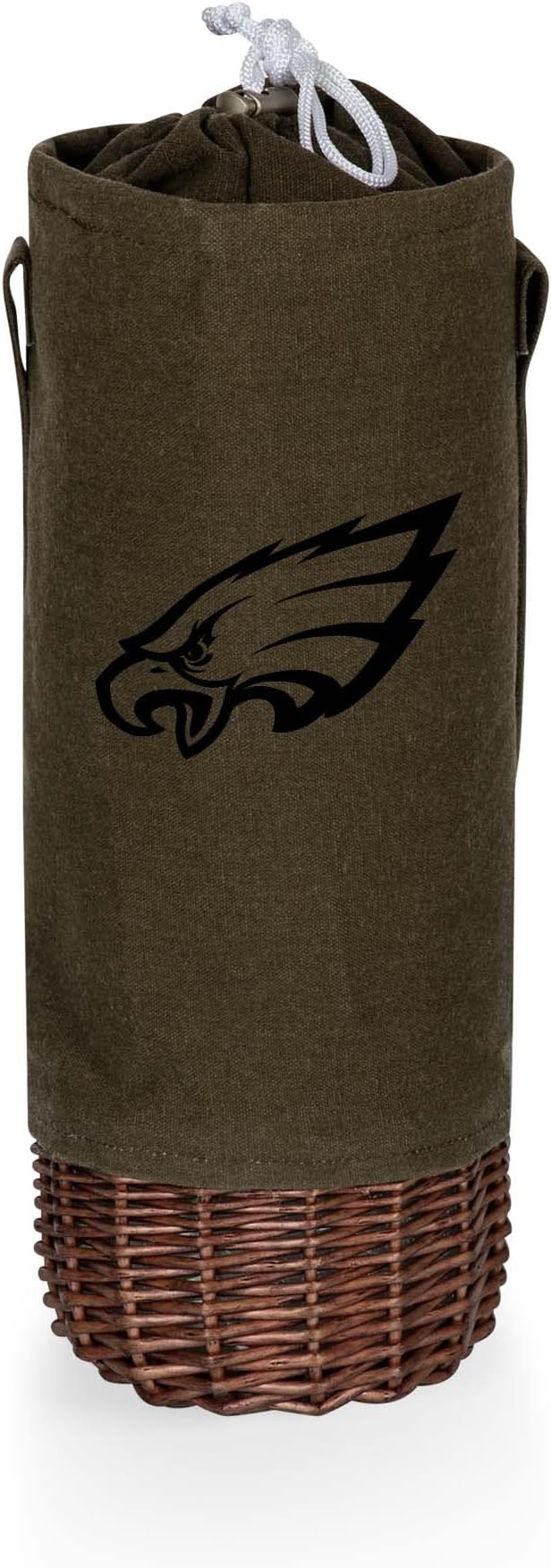 PICNIC TIME NFL Unisex-Adult NFL Malbec Insulated Canvas and Willow Wine Bottle Basket