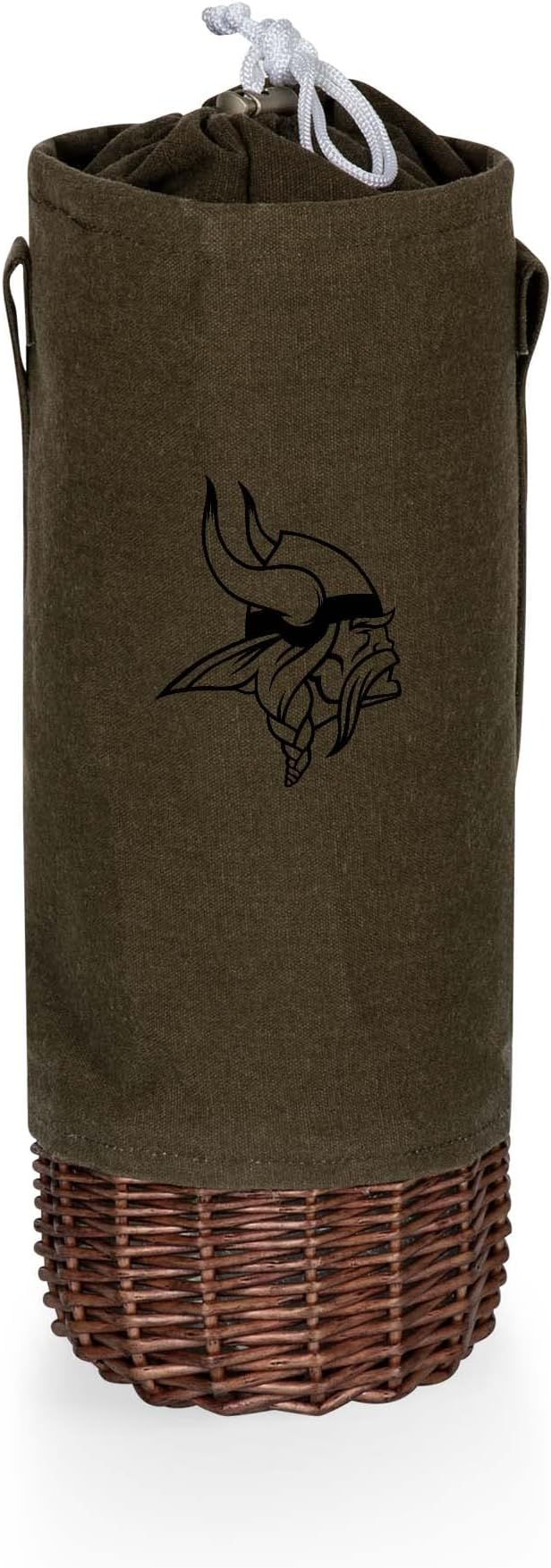 PICNIC TIME NFL Unisex-Adult NFL Malbec Insulated Canvas and Willow Wine Bottle Basket