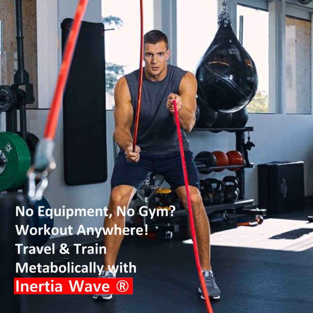 INERTIA WAVE – Gronk Fitness Edition | Dynamic Rubber Battle Ropes Alternative for Home and Gym | Maximize Calorie Burn | Revolutionary Fitness Equipment for Abs and Full Body Workout | Get Results