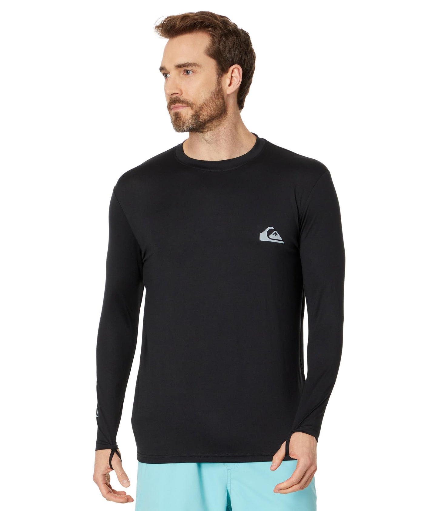 Quiksilver Men's Standard Everyday Surf Tee Long Sleeve, Black