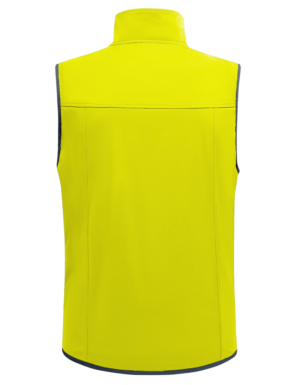 Rdruko Men's Golf Vests Outerwear Lightweight Waterproof Outdoor Running Travel Softshell Vests(Lemon Yellow, US XXXL)