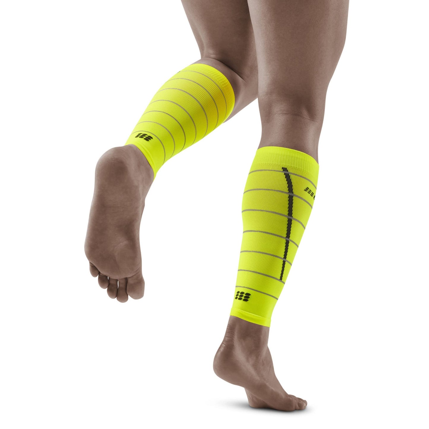 CEP Reflective Calf Sleeves, Neon Yellow, Men, IV