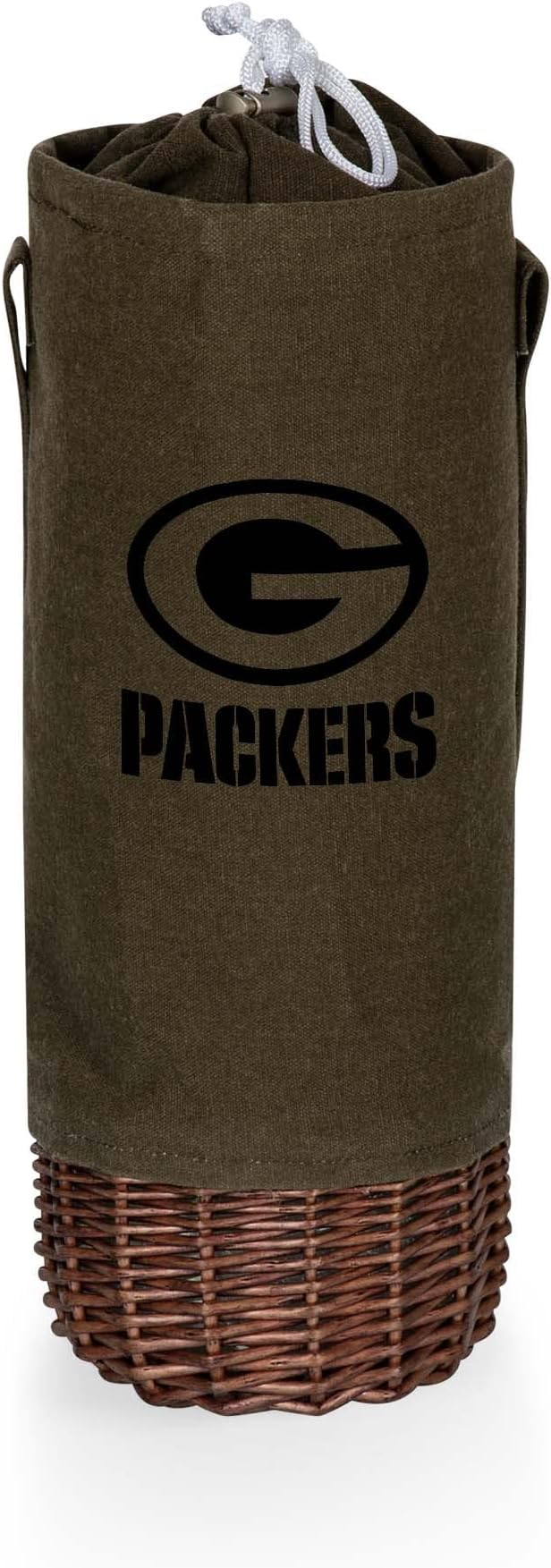 PICNIC TIME NFL Unisex-Adult NFL Malbec Insulated Canvas and Willow Wine Bottle Basket