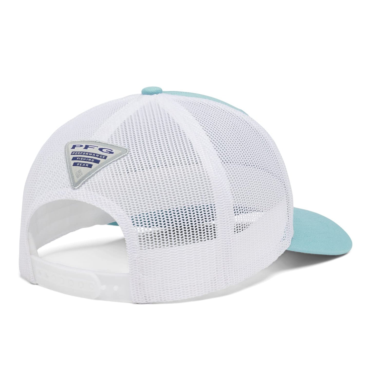 Columbia Unisex PFG Logo Mesh Snap Back - Low, Sea Wave/White, One Size