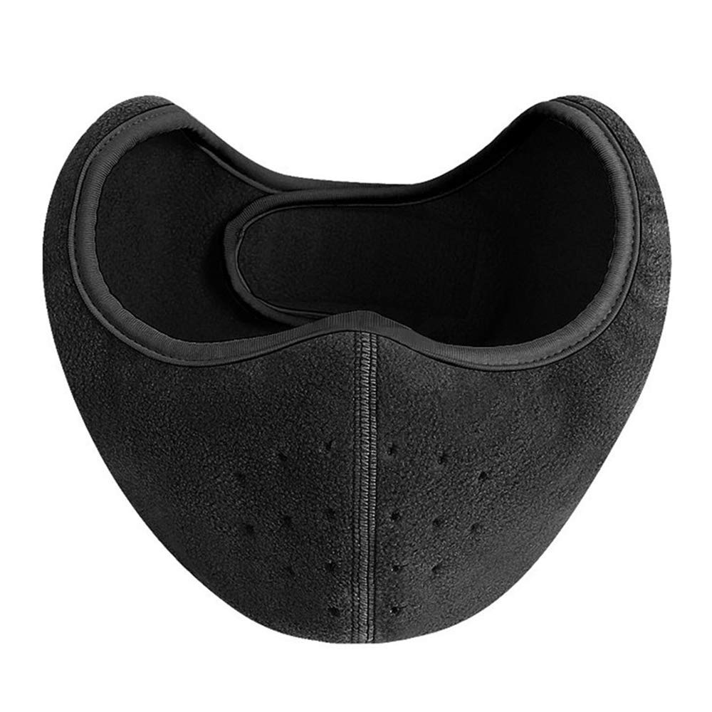 TecHong Mens Winter Warm Windproof Mask - Thick Dustproof Breathable Mouth Cover Black