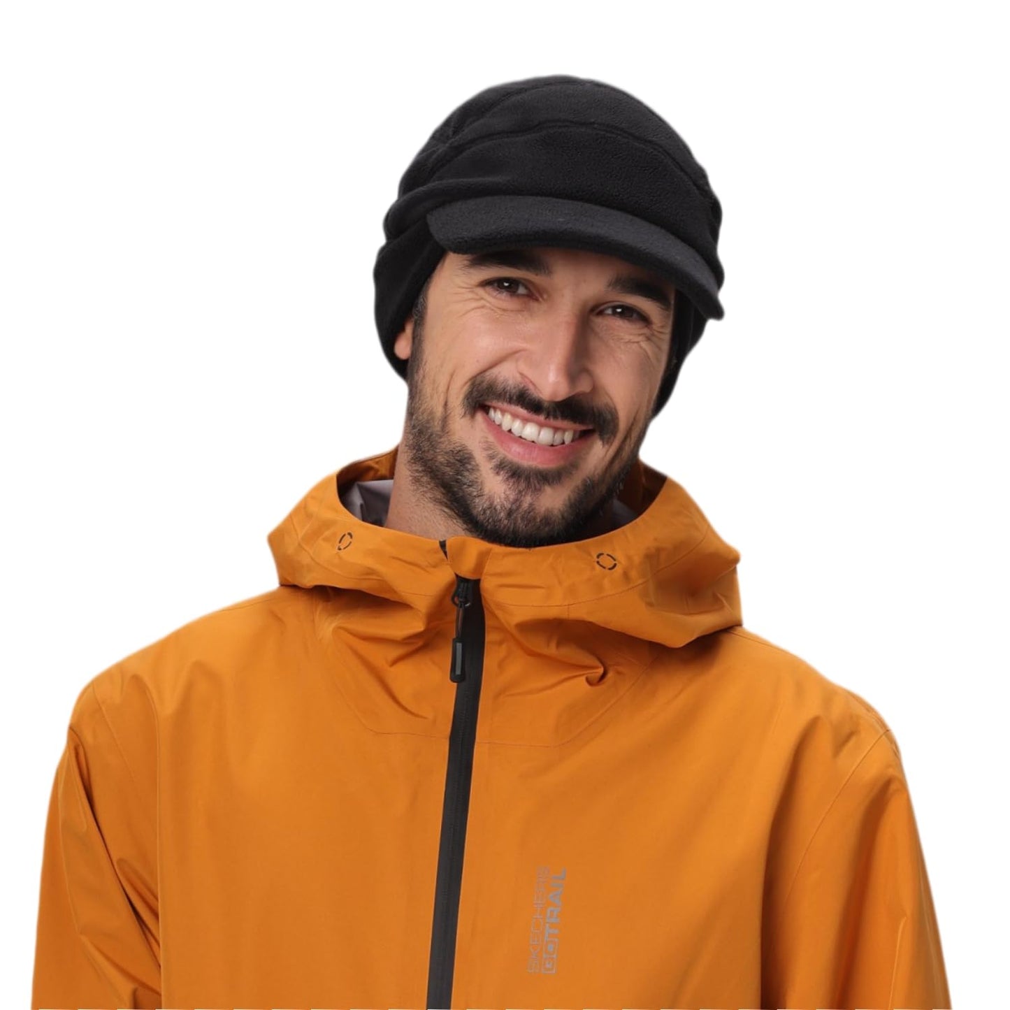 Home Prefer Mens Winter Hat Fleece Beanie Cap Sports Earflaps Beanie Hat for Men Black