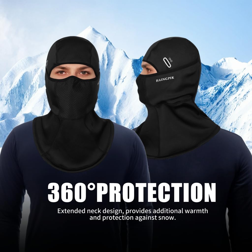 HAINGPIK Winter Balaclava Ski Mask Anti-Fogging Face Mask for Men Windproof Thermal Full Face Cover for Cold Weather Skiing Motorcycle