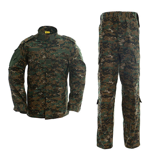 MINGHE Men's Combat Uniform Military Tactical Shirt and Pants Set Cp Camo Long Sleeve Army Suit for Hunting Airsoft Paintball