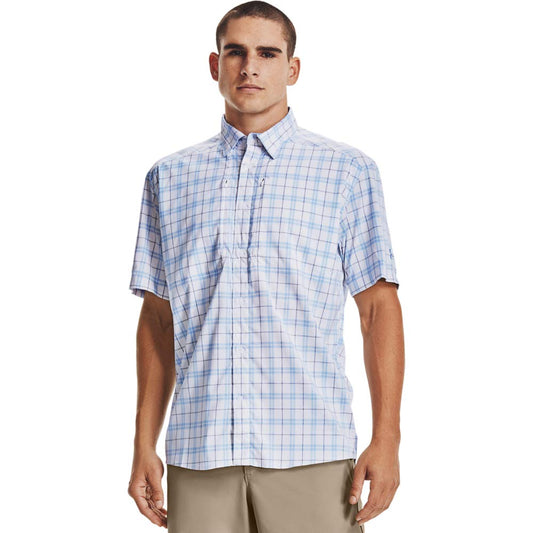Under Armour Men's Tide Chaser 2.0 Plaid Fish Short-Sleeve T-Shirt , White (103)/Pure , Small