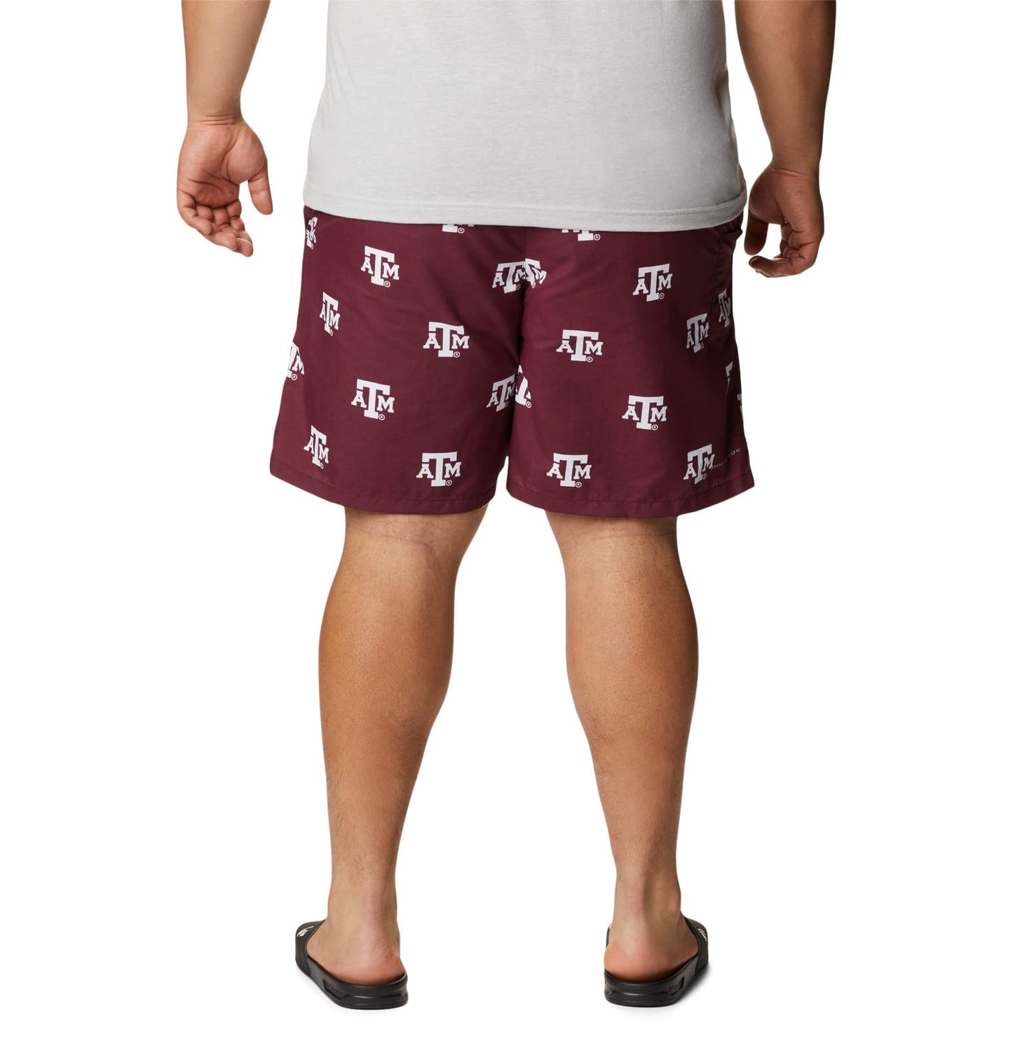 Columbia NCAA Texas A&M Aggies Men's Backcast II Printed Short, Small, TAM - Deep Maroon