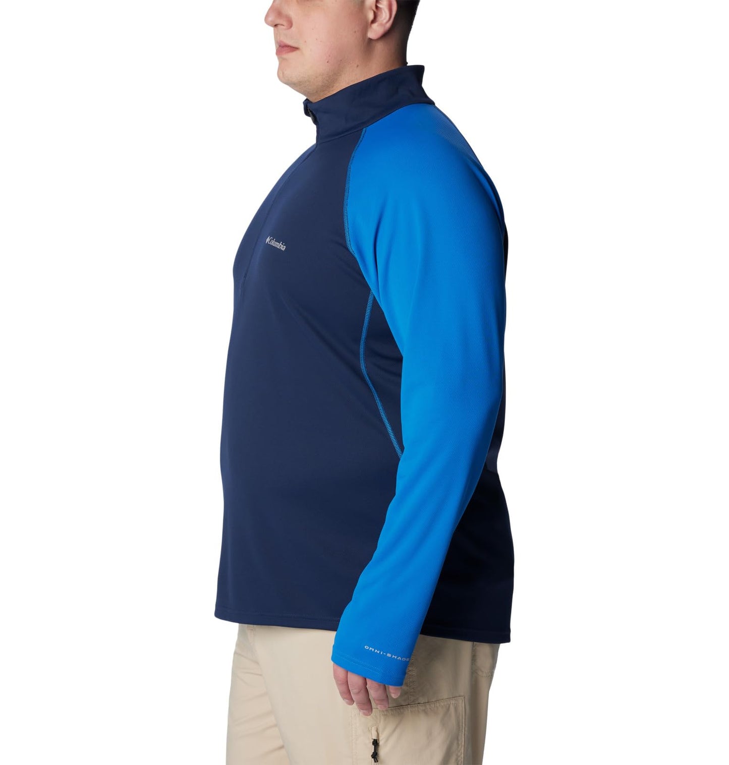 Columbia Men's Narrows Pointe Half Zip, Collegiate Navy/Bright Indigo, Small