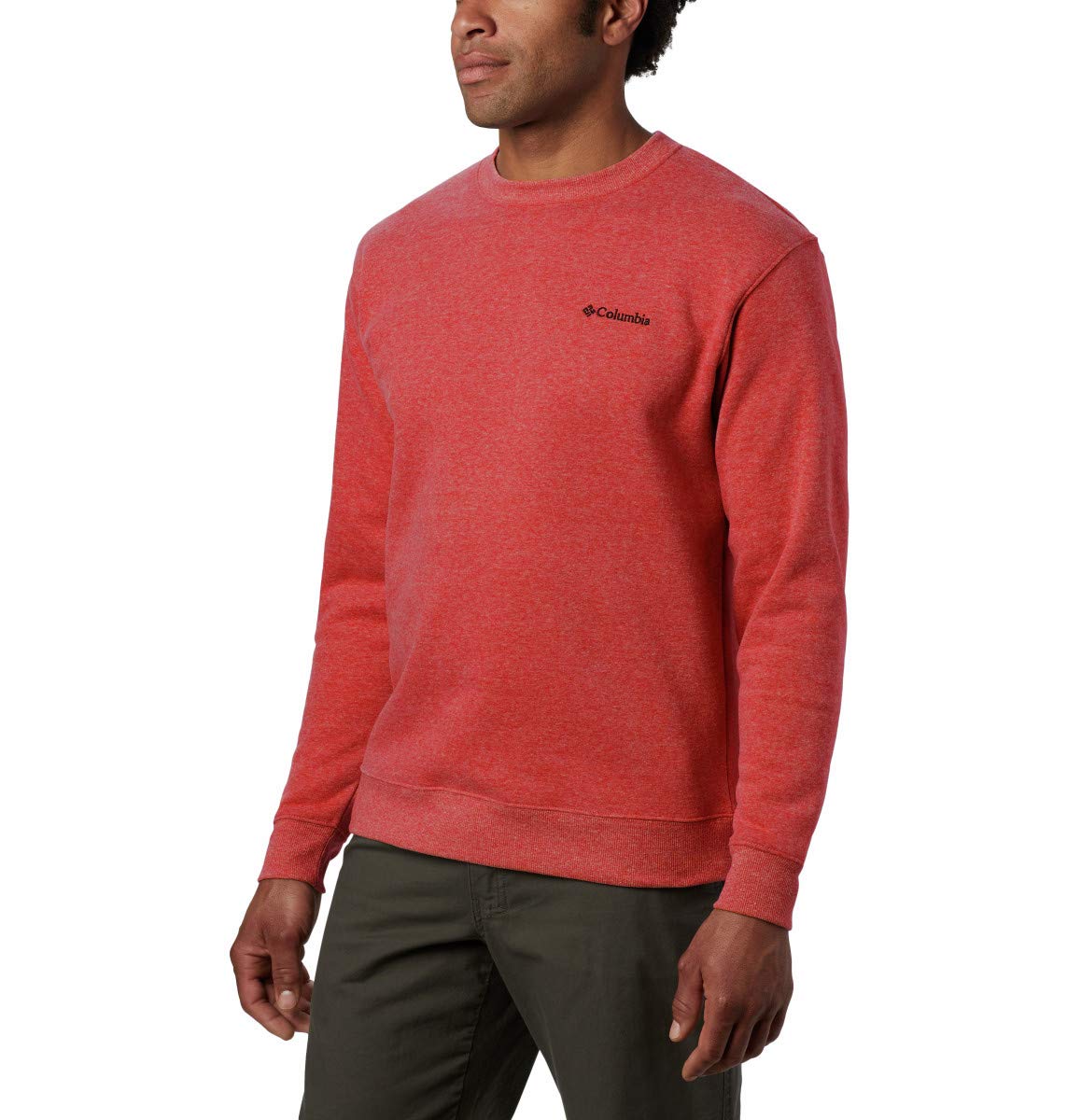 Columbia Men's Hart Mountain II Crew, Red Jasper Heather, 2X Big