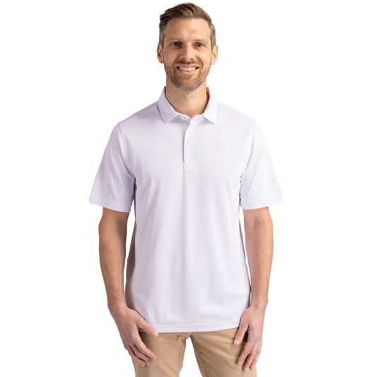 Cutter & Buck Men's Big & Tall Short Sleeve Virtue Eco Pique Recycled Polo Shirt, White, 3XT