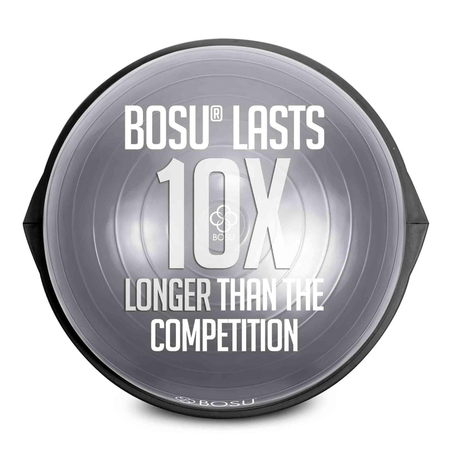 BOSU Home Gym The Original Balance Trainer with 25 Inch Diameter and Included Hand Pump for Workout Exercise Equipment, Silver