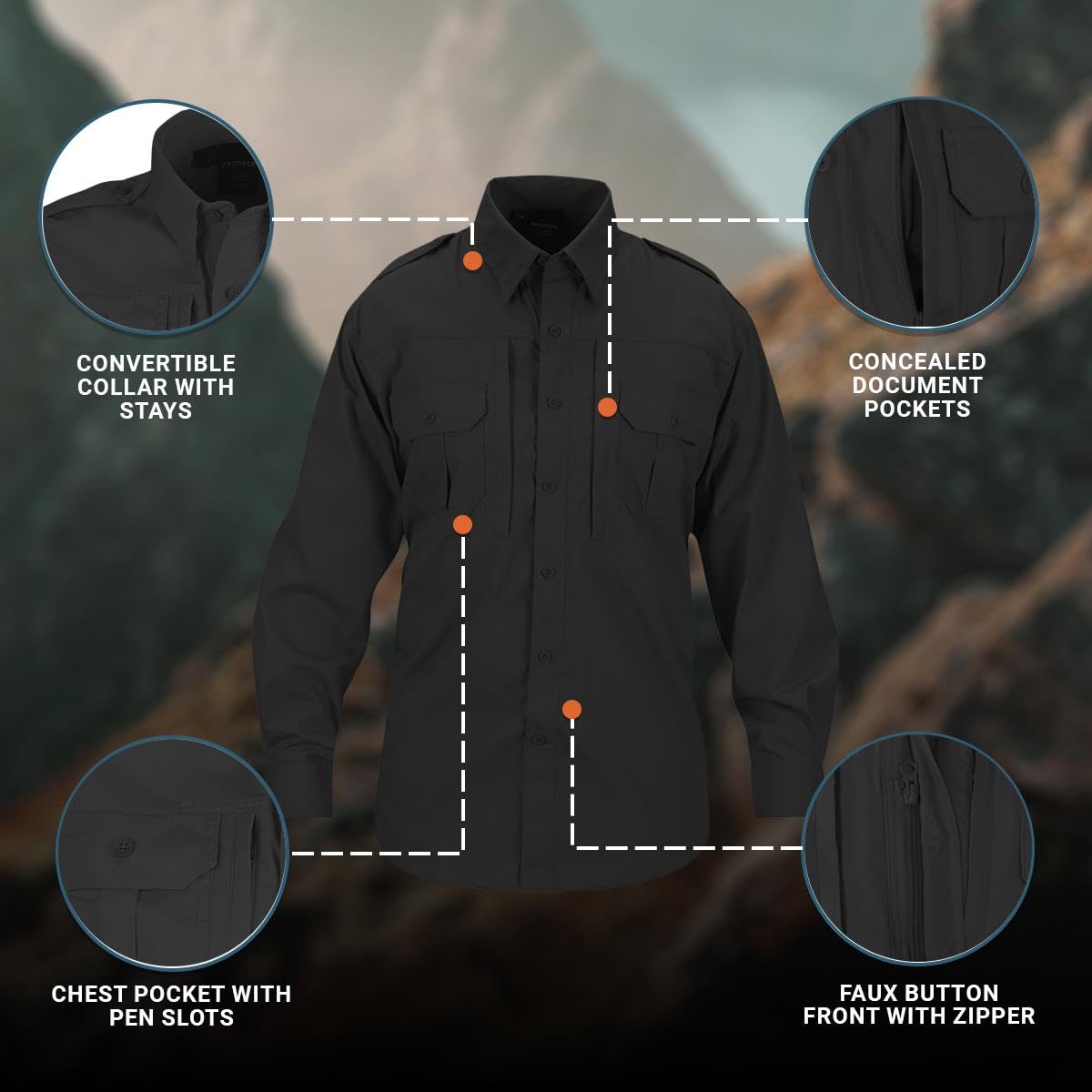 Propper Men's F53125, Black, X-Large Regular