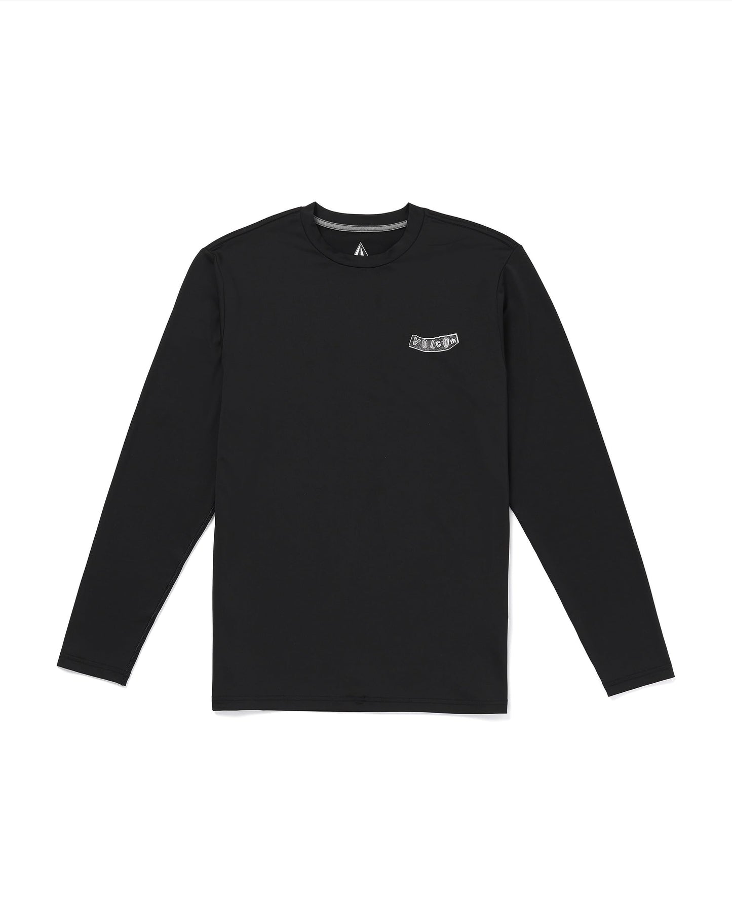Volcom Men's Standard Taunt UPF 50+ Long Sleeve Loose Fit Rashguard, Black Pistol