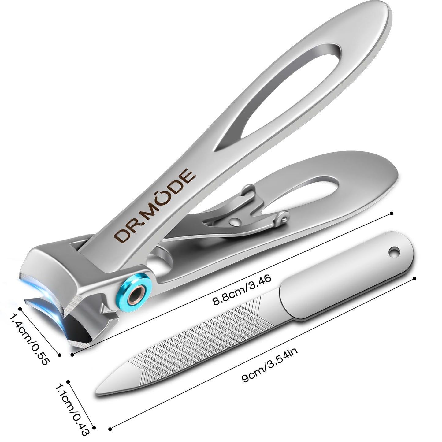 Nail Clippers for Men Thick Nails -DRMODE Heavy Duty Large Toenail Clippers for Thick Nails with Wide Jaw Opening, Ultra Sharp Stainless Steel Finger Nail Clippers Cutter for Tough Nail Seniors Adult