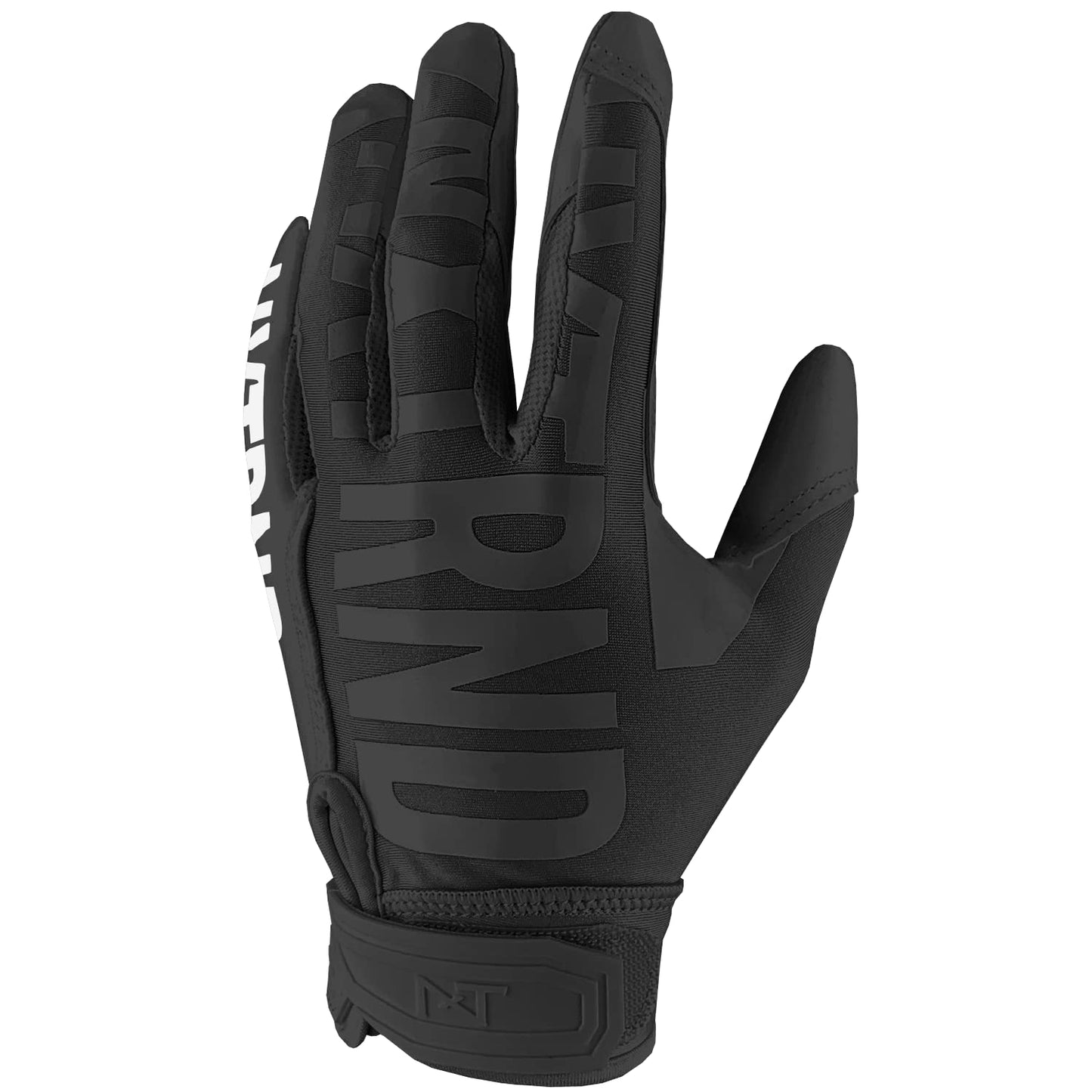 Nxtrnd G1 Men's Football Gloves, Adult Sticky Receiver Gloves (Black, X-Large)