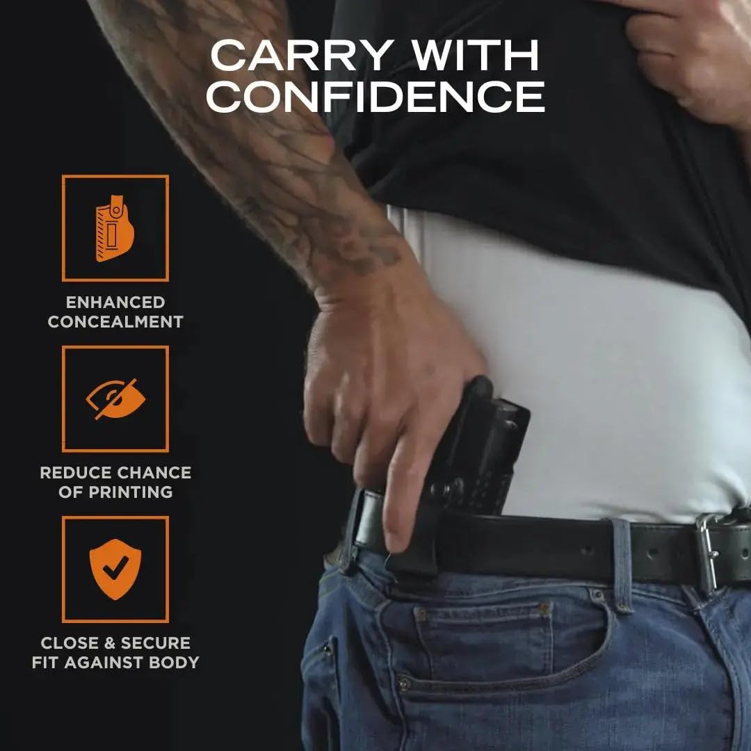 Concealment Express IWB Holster fits Glock 43/43X | RH | CF BLK KYDEX | USA Made | Rounded Gear