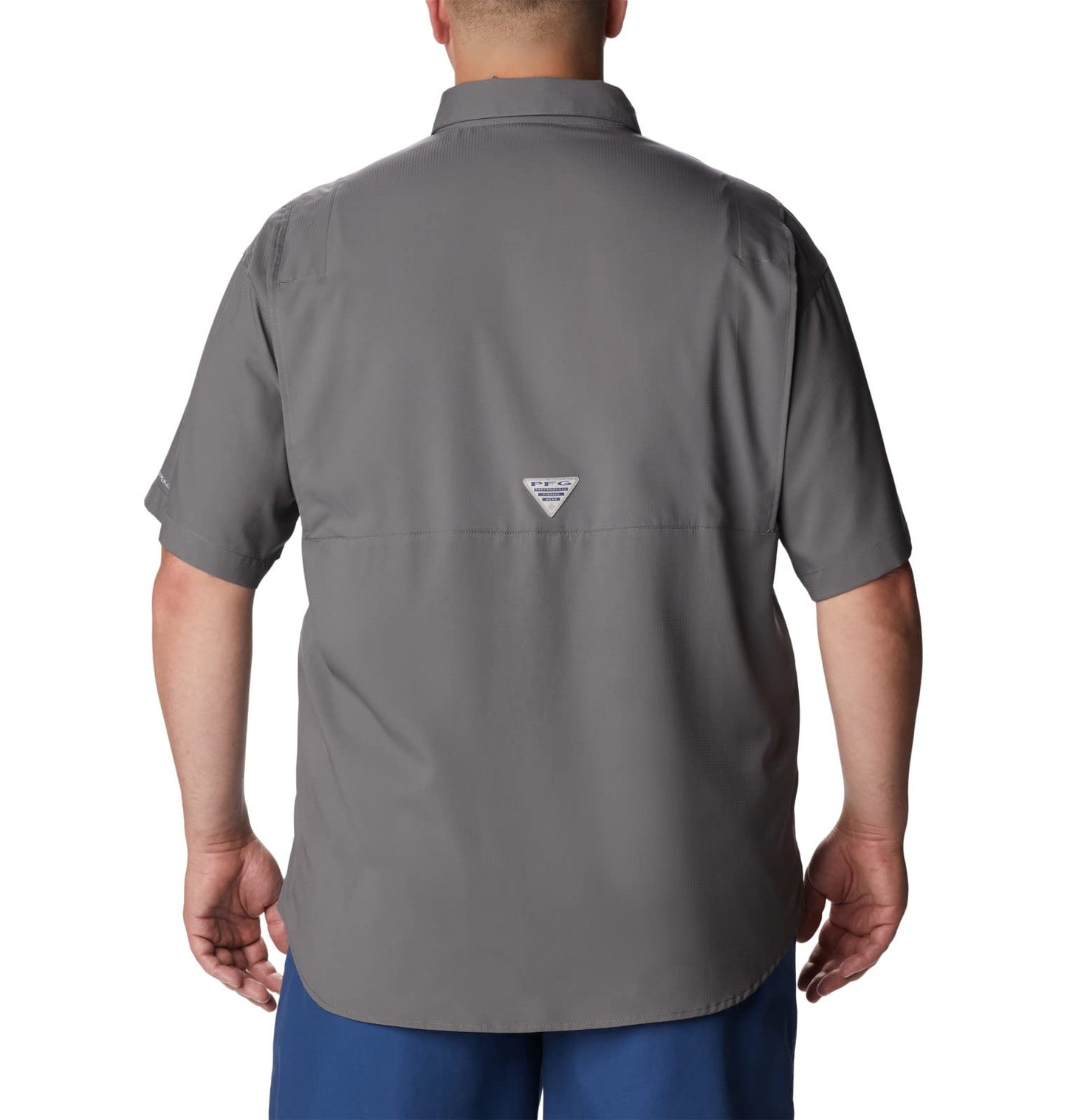 Columbia Mens PFG Tamiami II Short Sleeve Fishing Shirt, City Grey, Large