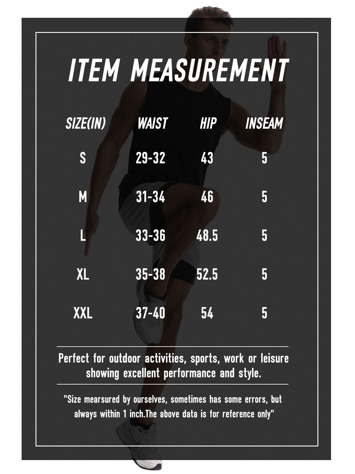 Aolesy Men's 2 in 1 Workout Running Shorts Lightweight Gym 5 Inch Short with Zipper Pockets Training Athletic Shorts with Liner Dark Grey