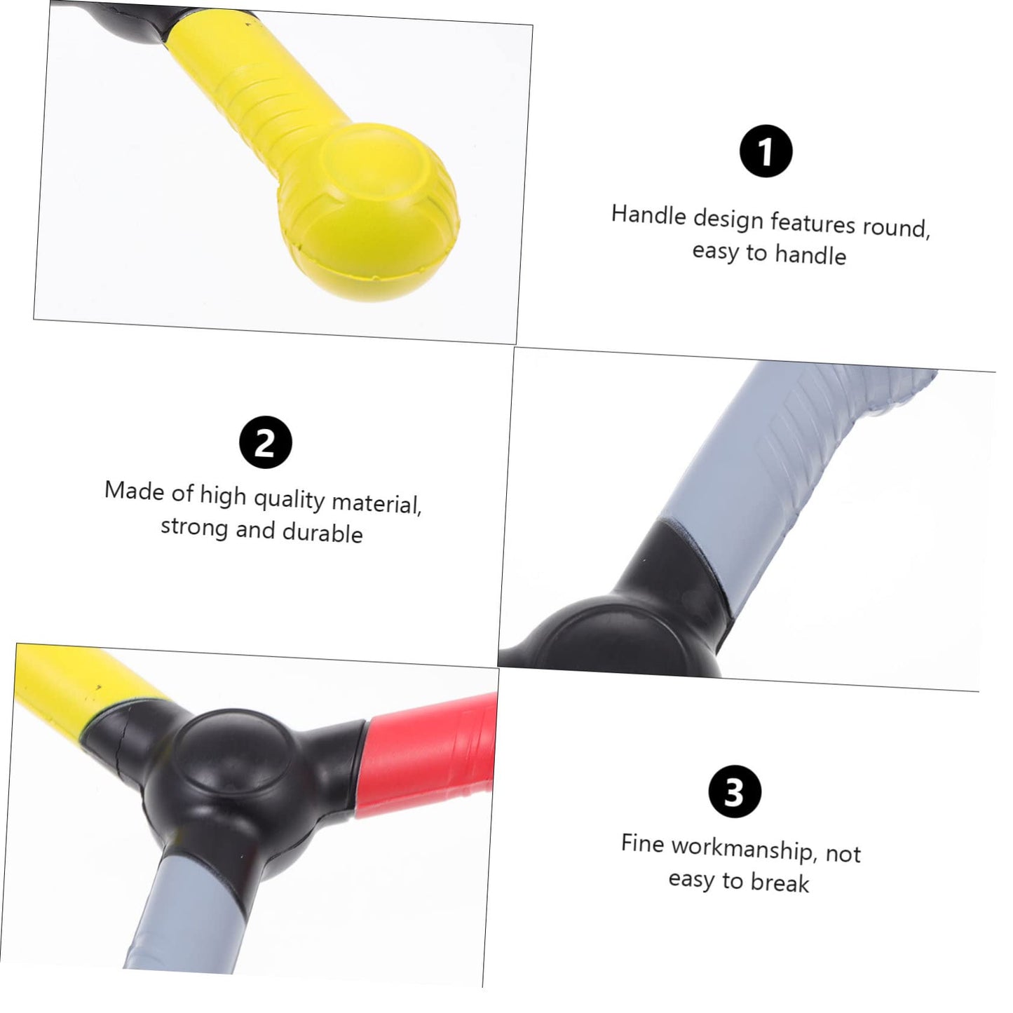 Vaguelly 4pcs Reaction Training Stick Ability Improving Tool Catching Stick Toy Tossing Catch Stick Agility Training Stick Soccer Drill Equipment Sports Football Handle Stick Pu