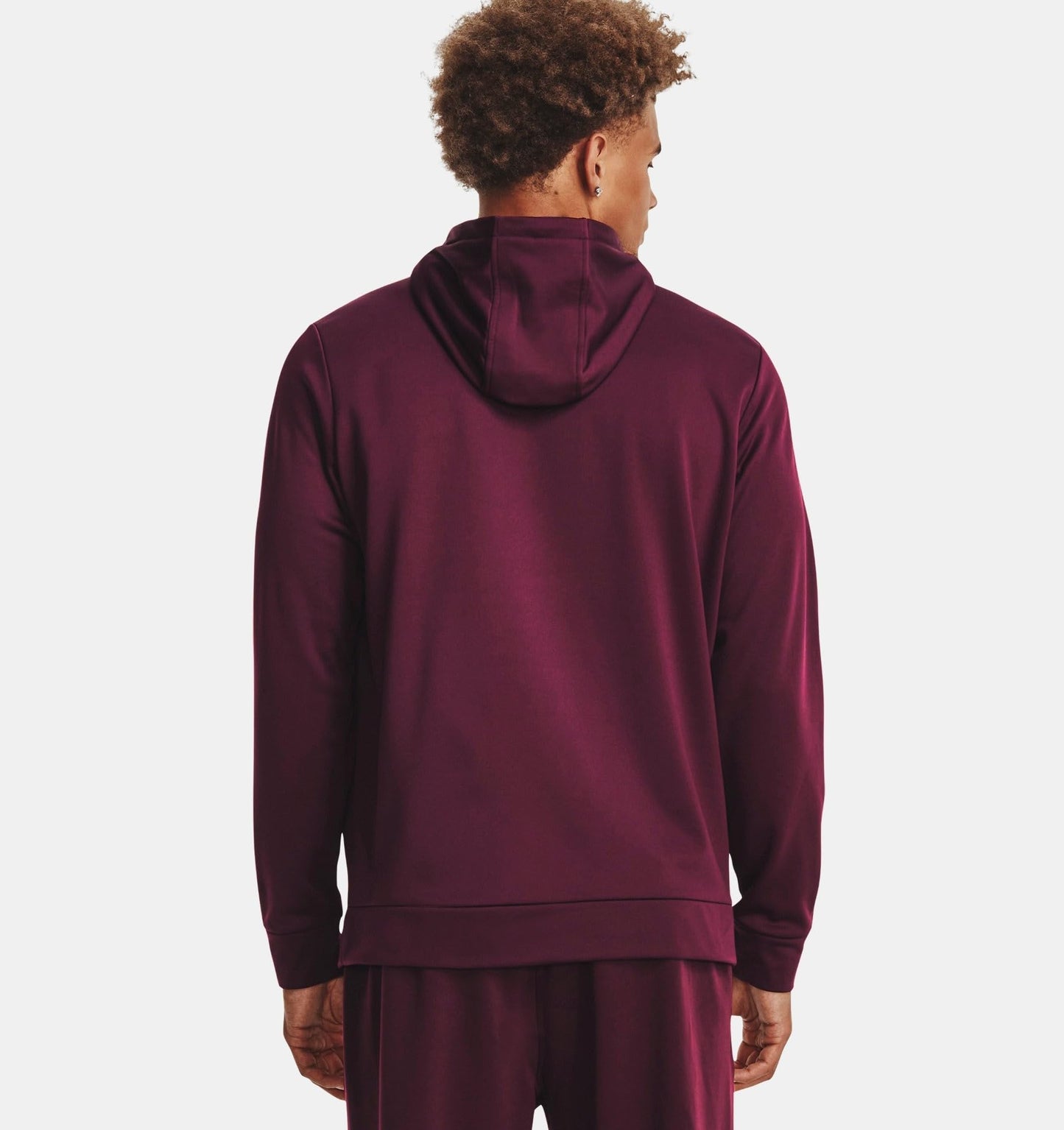 Under Armour mens Armour Fleece Big Logo Hoodie, (600) Dark Maroon / / Black, Large