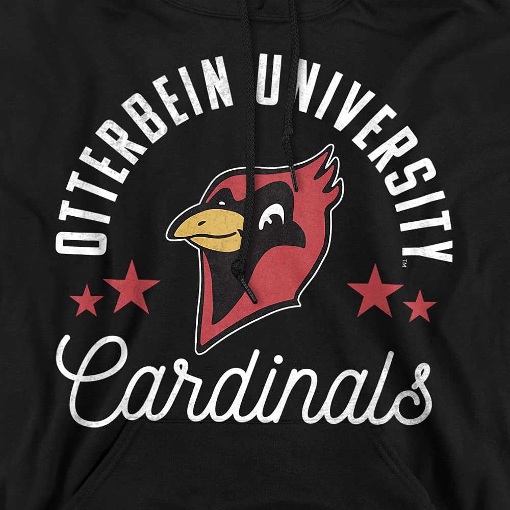 Otterbein University Official Cardinals Unisex Adult Pull-Over Hoodie,Black, X-Large