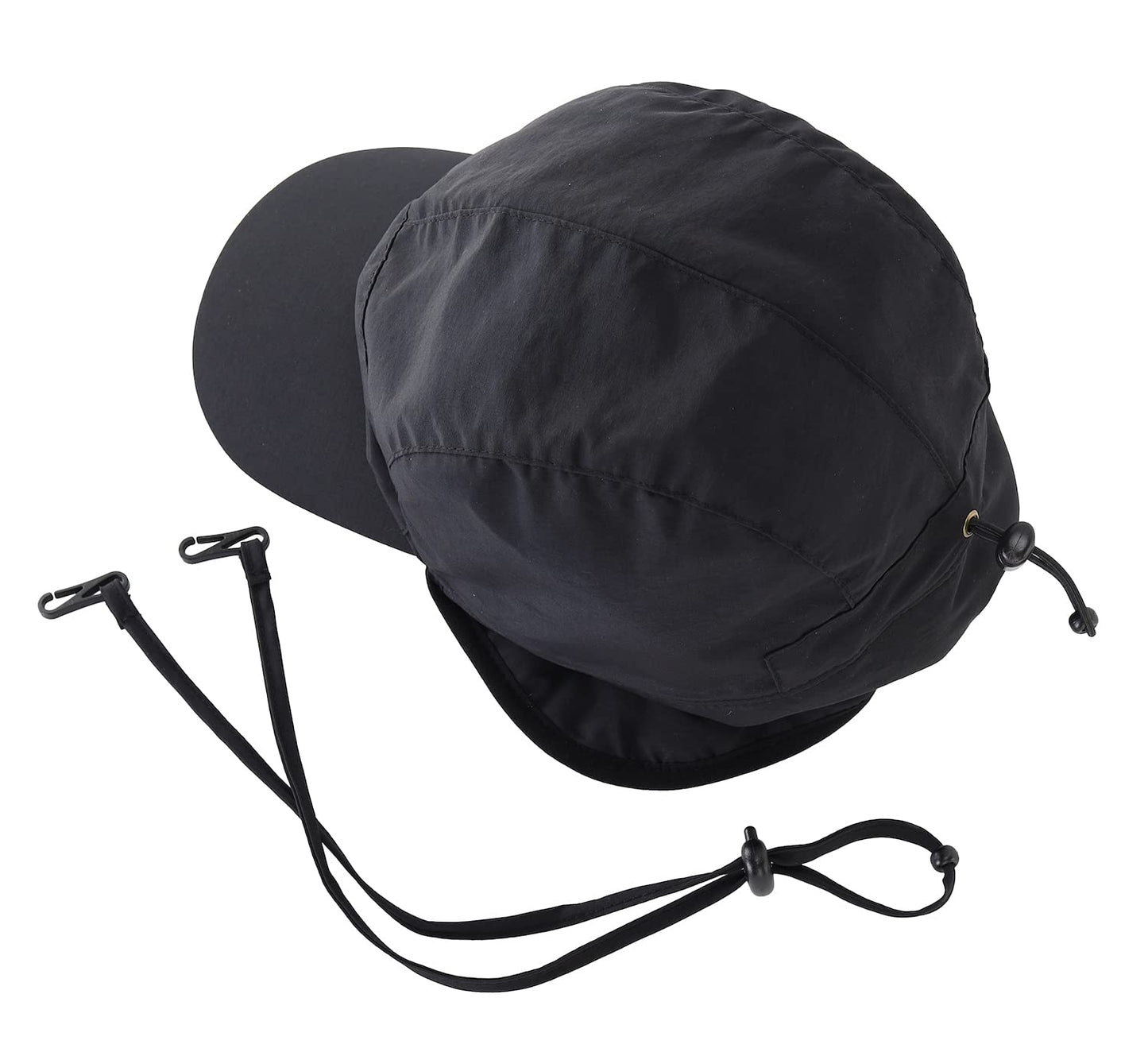 Home Prefer Waterproof Mens Winter Hats with Brim Fleece Lined Earflaps Hat Warm Baseball Cap with Earflaps Trapper Hat Black