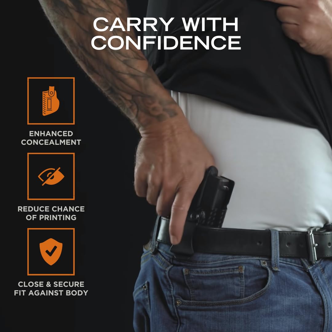 Concealment Express IWB Holster fits Glock 43/43X | RH | CF BLK KYDEX | USA Made | Rounded Gear