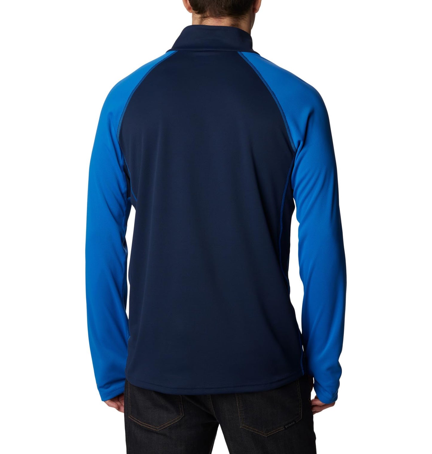 Columbia Men's Narrows Pointe Half Zip, Collegiate Navy/Bright Indigo, Small