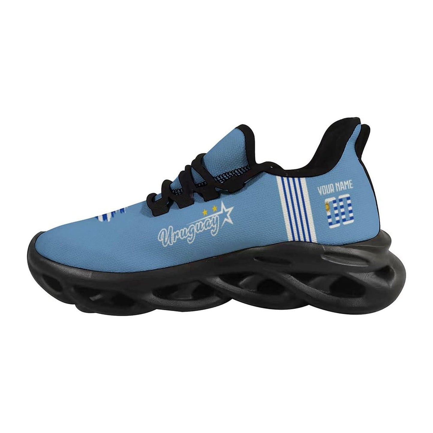 Uruguay National Team Custom Men's Sneakers Soccer Personalized Breathable Fan Gift Name & Number Athletic Gym Slip-on Shoes