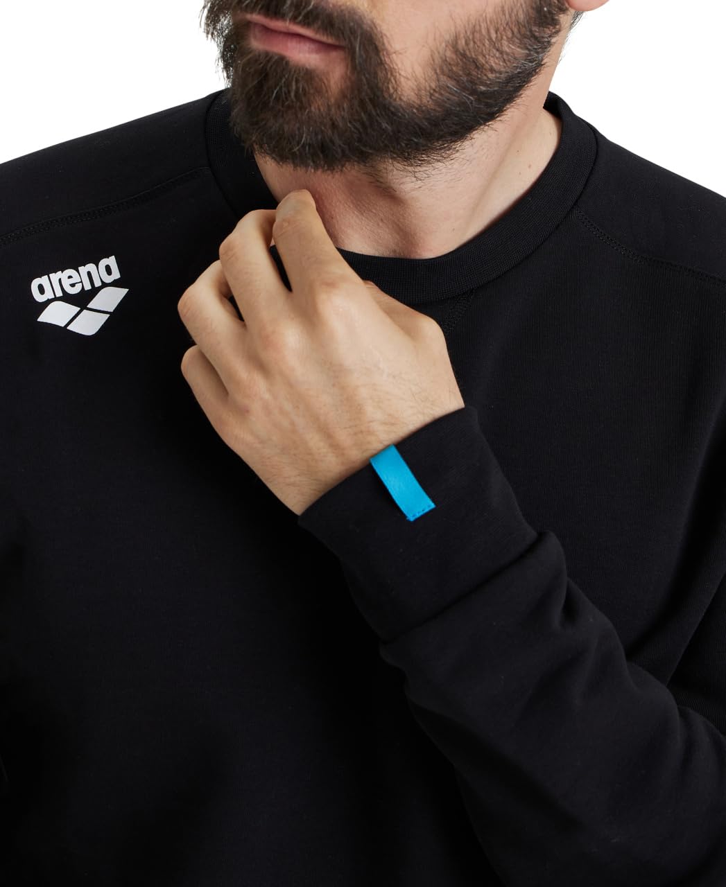 ARENA Standard Unisex Solid Crew Sweatshirt, Black