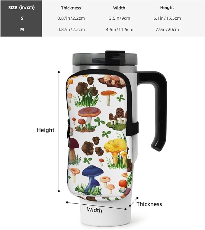 Galaxy Mandala Water Bottle Pouch for Stanley Cup 40oz 30oz,Personalized Gym Purse for Men Women, Tumbler Pouch with Versatile Pocket Water Bottle Bag for Cards, Keys, Phone