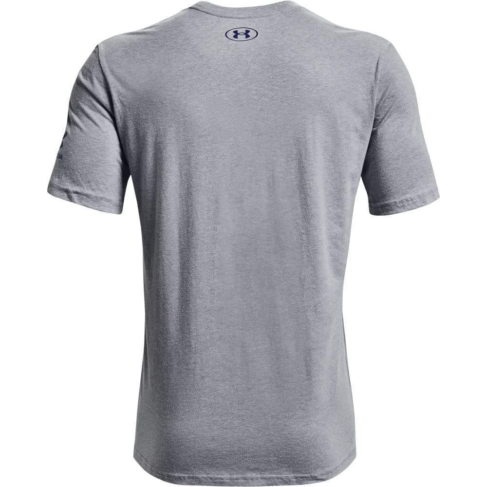 Under Armour Men's New Freedom BFL T-Shirt, Steel Light Heather (035)/Royal, XX-Large