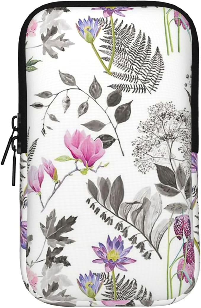 Water Bottle Pouch for Stanley Cup 40oz 30oz,Personalized Gym Purse for Men Women, Tumbler Pouch with Versatile Pocket Water Bottle Bag for Cards, Keys, Phone Botanical Leaf