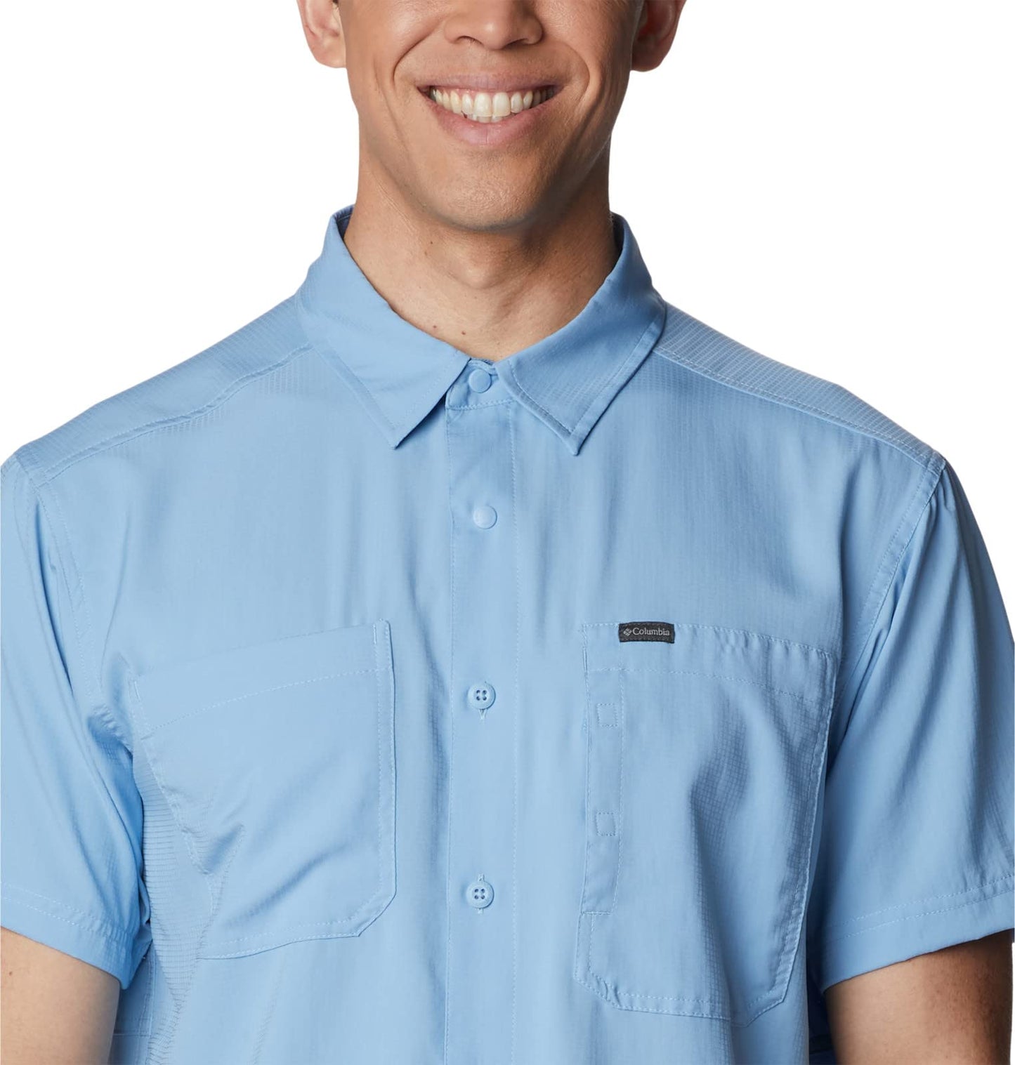 Columbia Men's Silver Ridge Utility Lite Short Sleeve, Jet Stream, Large Tall
